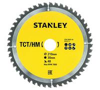 STANLEY STA13045-XJ - Hoja TCT. ø 210x30 mm. 48 dientes positivos ATB. Corte fino y a contra veta en todo tipo de madera y aglomerado. Para ingletadoras.