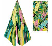 Hoja Toalla Playa, Planta Micro Fibra, con Diseño & Color, Suave Anti Arena para Niña, Mujer, Sol, Verano 150X75cm K-471