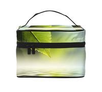 Hoja Verde Reflejando En El Agua del Río, Bolsa de Maquillaje Bolsa de cosméticos Bolsa de Aseo de Viaje portátil Estuche para lápices