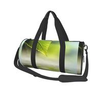 Hoja Verde Reflejando En El Agua del Río, Bolsa de Viaje de Gran Capacidad, Bolso Redondo, Bolsa de Viaje Deportiva, Bolsa de Mano, Bolsa de Fitness