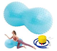 Hojalis Bola de cacahuete, 90 x 45 cm, bola sensorial de cacahuete con bomba, pelota de ejercicio en forma de cacahuete antiestallido para adultos y niños, pelota de yoga portátil para yoga, pilates