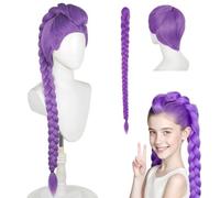 Hojalis Peluca De Cosplay Para Niños, Pelucas Anime Realistas Para Niños, Peluca Ru-mi Niña, Trenza Ru-Mi K-P-O Niña, Accesorios Para Halloween, Carnaval, Baile De Máscaras, Fiesta De Disfraces