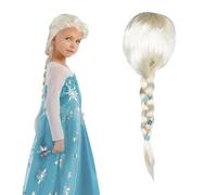 Hojalis Peluca Elsa, Peluca Frozen Niña, Pelucas Rapunzel-Niña, Princesa Pelucas Niñas, Elsa Pelucas Accesorios Frozen Niñas Para Halloween Disfraz de Carnaval y Fiesta, Mayores De 3 Años +