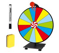 Hojalis Rueda de La Fortuna, 30CM Rueda de Premio con Marcador y Borrador, Rueda de La Fortuna para Girar, Juego de Rueda de Ruleta, Reutilizable, para Carnaval, Feria Comercial, Fiesta de Juegos
