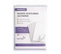 Hojas A4 de papel martillado blanco texturizado, 100 g/m², apto para impresoras láser y de inyección de tinta (200 hojas)
