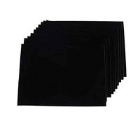 Hojas adhesivas de tela de fieltro de 10 piezas, hojas adhesivas traseras, hojas autoadhesivas para manualidades, forro de joyero, almohadillas protectoras de muebles resistentes al agua (negro)