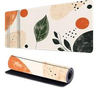 Hojas Alfombrilla Ratón 1800 x 900 x 3mm Verde Alfombrilla Gaming, Protector Escritorio, Tapete Escritorio Grande, Mousepad Gaming con Base Antideslizante, para PC, Portátil, Oficina y Hogar r-673