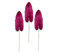 Hojas artificiales de terciopelo, hojas decorativas de tallo, ramo florista, ramo de flores, decoración de Navidad, decoración de boda, flor artificial, rama de hojas, rama artificial, hoja individual