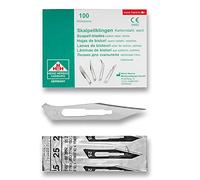 Hojas bisturi nº 25 - cuchillas escalpelo - bisturi quirurgico - recambio cuchillas - envase de abastecimiento con 100 cuchillas de repuesto