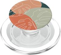 Hojas botánicas de Monstera de la Selva Tropical Bohemia Moderna PopSockets PopGrip para MagSafe