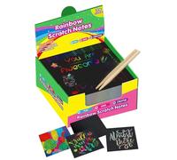 Hojas coloridas para rascar, bloc de papel de dibujo creativo, tablero de arcoíris de 10 pulgadas, paquete de arte de cartulina con brillo, suministros de manualidades para niños, divertido papel para