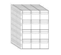 Hojas con bolsillos para monedas - 120 bolsillos, protector de monedas, inserciones para carpeta estándar de 9 agujeros, 10 hojas CS03112