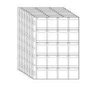 Hojas con bolsillos para monedas - 200 bolsillos, protector de monedas, inserciones para carpeta estándar de 9 agujeros, 10 hojas CS03120