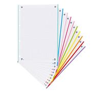 Hojas cuadriculadas A4 Recambio Oxford, School, 10 Banda colores, 160 Hojas, Cuadrícula 5x5, Multicolor