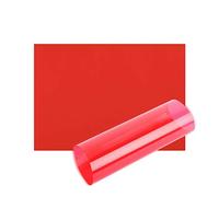 Hojas de acetato transparente colorido para manualidades, tamaño A4, 10 hojas, color rojo