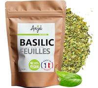 Hojas de albahaca secas 100% naturales - Infusión de té de hierbas de pesto de cocina de albahaca rallada seca - NCA (50)