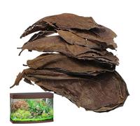 Hojas de almendras para accesorios y juguetes de acuario betta, hojas de catappa, juguetes de peces betta, hojas de almendra, 10 hojas de catappa para reducir el pH y mejorar la agonía del agua