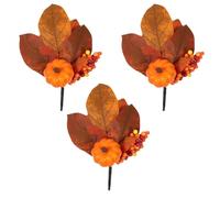 Hojas De Arce Artificial - 3 Piezas Hojas De Arce Ramas | Arce Leaf Falsas Deja Tallos | Tallos de Hojas de Otoño Adaptados Para Centros De Mesa De Otoño, Dado