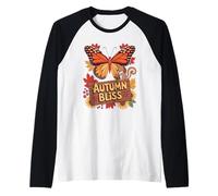 Hojas de Ardilla Mariposa Autumn Bliss Camiseta Manga Raglan