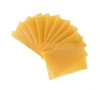 Hojas de base de cera de abeja natural para colmenas de apicultura, kit de inicio de base de peine de cera amarilla con paquete de diez piezas para una producción eficiente de miel y fácil instalación