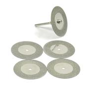 Hojas de corte para vidrio, Discos de corte diamante 5 piezas con mandril 16-60 mm for herramientas rotativas y Dremel(16mm With Shank)