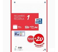 Oxford Hojas de cuadrícula Classic Rojo A4 120 Hojas Recambio (13 Unidades)