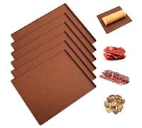 Hojas de deshidratador de silicona, 6 unidades, alfombrilla para hornear con borde antiadherente, rollo de silicona para tartas, esterilla suiza, para café, microondas y horno, 31 x 26 x 8 cm, fácil