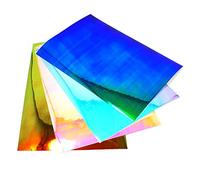 Hojas de Din A4 Hoja de Artesanía Color Flipflop Cromo Holograma Camaleón Lámina de Efecto para trazar Manualidades DIY (Colorido, Mezcla de 4)