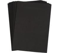 Hojas de espuma EVA, A4, 21 x 30 cm, grosor 2 mm, color negro, 10 hojas