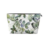 Hojas De Eucalipto Verde Estampadas, Bolsa de artículos de tocador Bolsa de Maquillaje Bolsa de cosméticos Bolsa de artículos de tocador de Viaje portátil