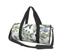 Hojas De Eucalipto Verde Estampadas, Bolsa de Viaje de Gran Capacidad, Bolso Redondo, Bolsa de Viaje Deportiva, Bolsa de Mano, Bolsa de Fitness