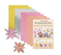Hojas de Foil para Estampado | Hojas De Aluminio Para Arte Metálico | Foil Multifuncional de Estampado,Para Manualidades, Hogar, Scrapbooking, Escuela, Aula, Oficina, Tarjetas De Felicitación Y Negoci