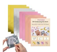 Hojas de Foil para Estampado | Láminas Artísticas de Aluminio Metálico | Lámina para Repujar Cortable | para Manualidades Scrapbooking Escuela Aula Oficina Tarjetas de Felicitación Negocio
