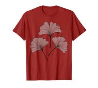 Hojas de Gingko Biloba Line Art Camiseta