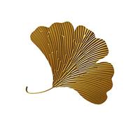 Hojas de ginkgo decorativas de metal, decoración de pared de metal gingko, escultura de hoja de gingko, estatua de arte hecha a mano, estatua de salón, decoración para jardín, terraza, balcón, hogar,