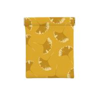 Hojas De Ginkgo Floral sobre Ocre Amarillo, Squeeze Top Wallet Bolsa de Almacenamiento para Mujer Monedero pequeño Bolsa de Cambio