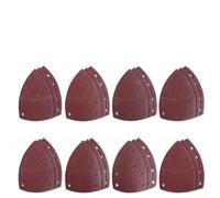 Hojas de lija triangulares de 152 x 105 mm, 40 unidades, 11 agujeros, compatibles con Bosch PSM 100A, grano mixto 60-800