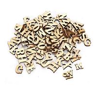 Hojas de Madera con Forma de Letras para Manualidades, 200 Piezas, Juego Educativo, Letras en Inglés - Material Duradero, Ideal para Proyectos DIY y Desarrollo Infantil