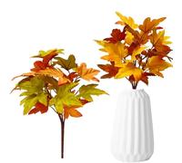 Hojas de otoño, decoración otoñal Falsa 2 Piezas, Guirnalda y decoración otoñal de Arce Ramo Centro de Mesa para la y el Acción de Gracias