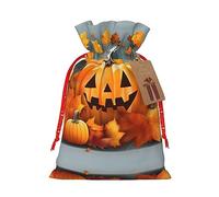 Hojas de otoño, día de Acción de Gracias, estampado de calabaza, festivos, elegantes, bolsas reutilizables para todas tus necesidades de regalo para cada ocasión