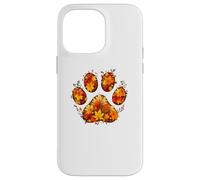 Hojas de otoño en Forma de Patas ronroneando Miau Gatito Gato Neko Carcasa para iPhone 14 Pro MAX