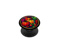 Hojas de otoño patrón de Calabaza otoño Color Hojas PopSockets PopGrip Adhesivo