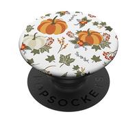 Hojas de otoño patrón de calabaza otoño hojas de color de otoño PopSockets PopGrip Adhesivo