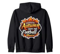 Hojas de otoño y fútbol por Favor Amante de los fanáticos Pelota niños Hombres Sudadera con Capucha