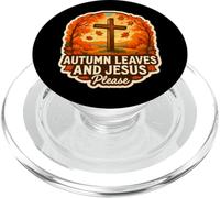 Hojas de otoño y Jesús por Favor a Cristo Iglesia Cristiana de otoño PopSockets PopGrip para MagSafe