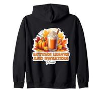 Hojas de otoño y suéteres por Favor Amante del otoño Calabaza Especias Sudadera con Capucha