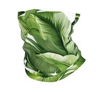 Hojas De Palma De Selvas Verdes Tropicales Polainas De Cuello 26X30Cm Antideslizante Cuello Pañuelo Protección UV Pasamontañas para Hombre Adulto Mujer