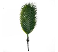 Hojas de palma tropicales artificiales, palmera tropical de plástico falso, plantas de helechos de imitación, para el hogar, cocina, fiesta, decoración de boda (verde oscuro)