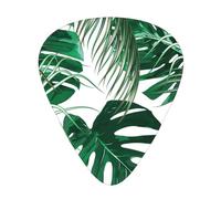 Hojas de palma verde tropical Hoja de jungla,12 púas de guitarra, 3 grosores diferentes para guitarra acústica, bajo y ukelele