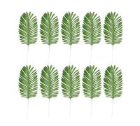 Hojas de palmera artificiales - PP 63 x 26 x 1 cm, falsas frondas tropicales | verdes simuladas con estilo selva, decoración de fiesta, composición floral | Jardín doméstico hawaiano, int
